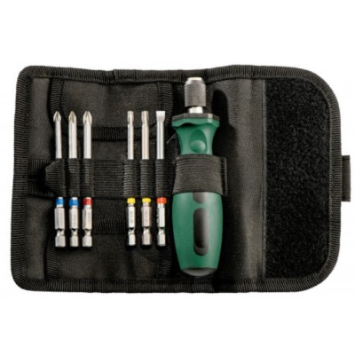 Metabo Набір викруток (7 шт.) рукоятка-тримач + PZ1, PZ2, PH2, TX20, TX25, плоска