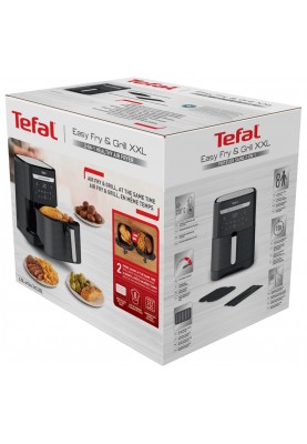 Tefal Мультипіч EasyFry&Grill XXL, 1830Вт, чаша-6.5л, сенсорне управління, 8 програм, пластик, чорний