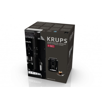 Krups Кавомашина Essential Espresso 1.7л, зерно + мелена, ручний капучинатор, чорний