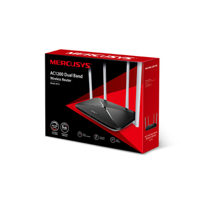Mercusys Маршрутизатор AC12 v2 AC1200 4xFE LAN 1xFE WAN
