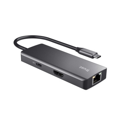 Trust USB-хаб Dalyx 6-in-1 USB-C Multi-port Dock Aluminium Trust USB-хаб Dalyx 6-in-1 USB-C Multi-port Dock Aluminium