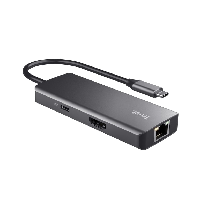 Trust USB-хаб Dalyx 6-in-1 USB-C Multi-port Dock Aluminium