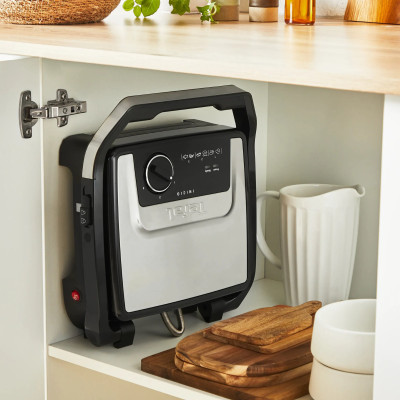 Tefal Гриль притискний Inicio Classic 2000Вт, темп. режимів-3, метал, чорний