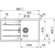 Franke Мийка кухонная Centro, фраграніт, прямокутник, з крилом, 860х500х200мм, чаша - 1, накладна, CNG 611-86, воникс