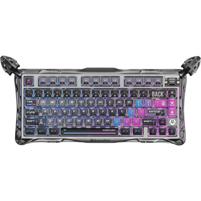 GravaStar Клавіатура механічна GravaStar K1 Pro 80keys, GravaStar x Kailh Speedy Mint, BT/WL/USB, cyberpunk