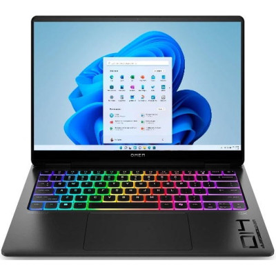 HP Ноутбук OMEN Transcend 14-fb1000ua 14" 3K OLED, Intel U9-285H, 64GB, F2048GB, NVD5070-8, Win11, чорний