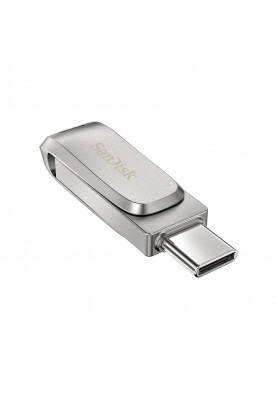 SanDisk Накопичувач 64GB USB 3.1 Type-A + Type-C Dual Drive Luxe Срібний