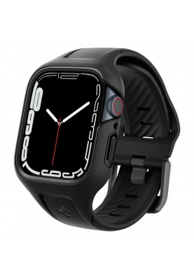 Spigen Чохол та ремінець 2в1 для Apple Watch 45mm Liquid Air Pro, Black