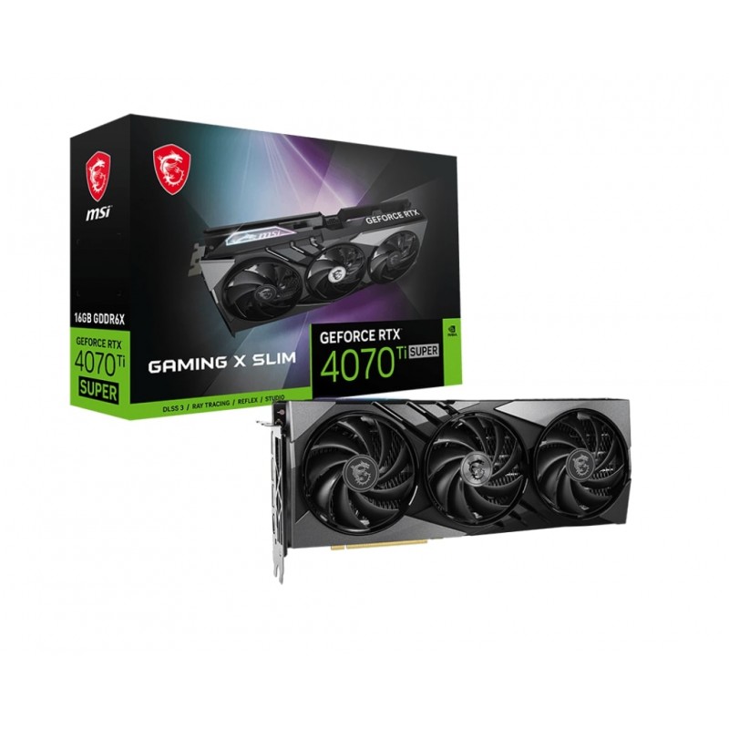 MSI Відеокарта GeForce RTX 4070 Ti SUPER 16GB GDDR6X GAMING X SLIM