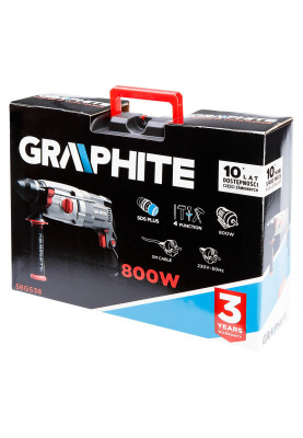 Graphite Перфоратор SDS-plus 800Вт 2.8Дж кейс 3.28кг