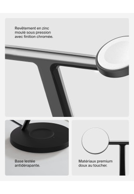 Belkin Зарядне пристрій бездротовий 3в1 Magnetic Pad Qi2 15Вт, чорний