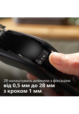 Philips Машинка для стриження Series 7000, акум., роторний мотор, насадок-3, кейс,ножиці, гребінець в компл, сталь, чорно-сірий