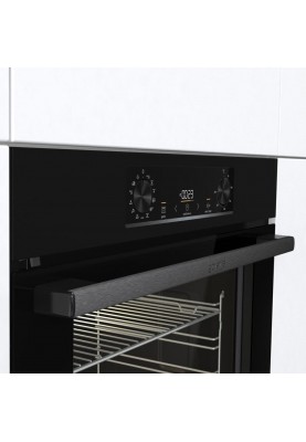 Gorenje Духова шафа електрична, 77л, A+, пара, дисплей, IconLed, піроліз, чорний