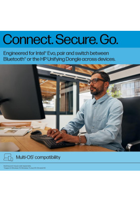HP Клавіатура мембранна HP 680 Comfort Dual-Mode 111key, BT, EN/UK, чорний