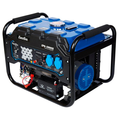 EnerSol Генератор бензиновий EPG-3000SE, 230В, 3кВт, електростартер, 45.5кг