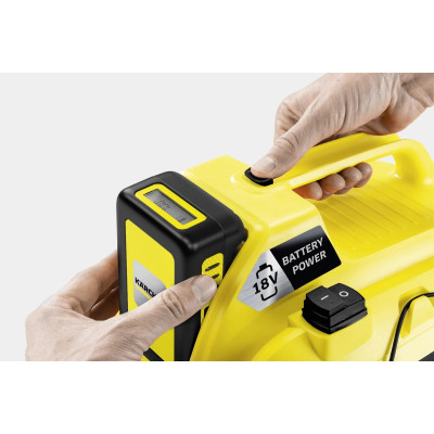 Karcher Господарський пилосос WD 1 Compact Battery, 18В, 7л, 1.2м, 3.14 кг, SOLO