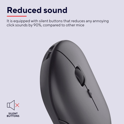 Trust Миша Puck Rechargeable Ultra-Thin BT WL Silent Black Trust Миша Puck Rechargeable Ultra-Thin BT WL Silent Black