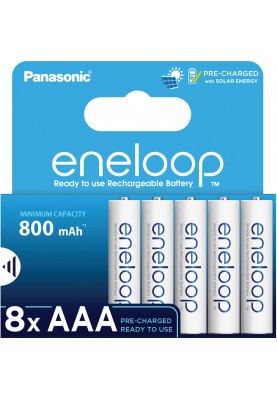 Panasonic Акумулятор Eneloop NI-MH AAA 800 мАг, 8 шт.