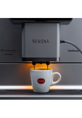 Nivona Кавомашина CafeRomatica, 2,2л, зерно+мелена, автомат.капуч, авторецептів -18, чорно-срібний