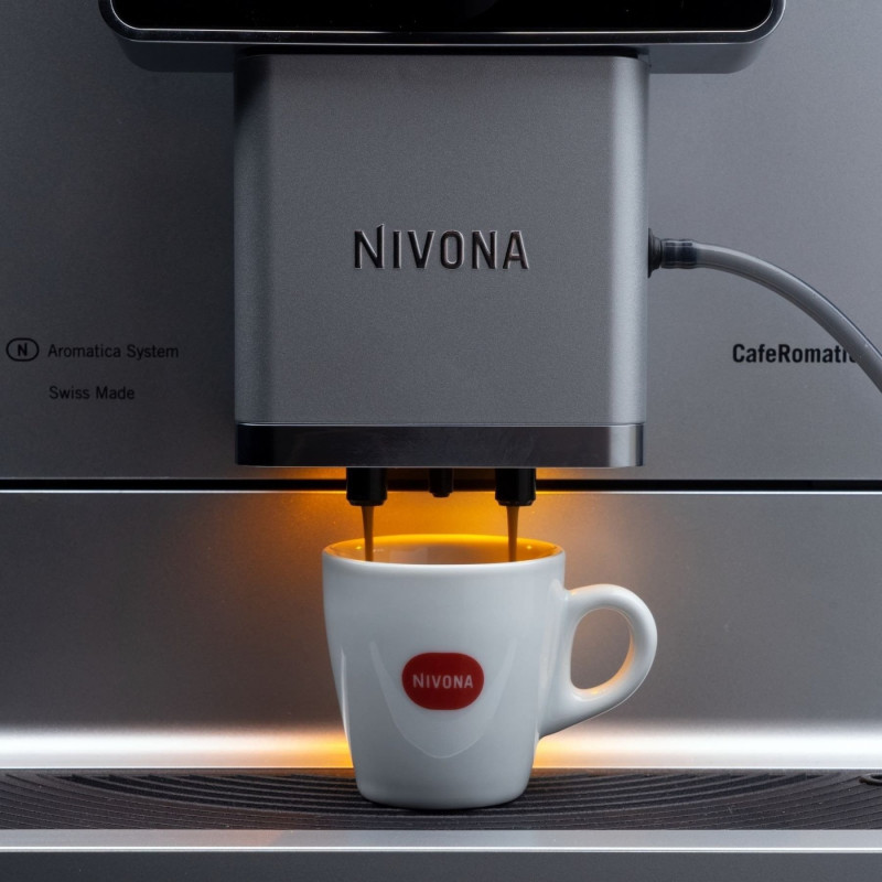 Nivona Кавомашина CafeRomatica, 2,2л, зерно+мелена, автомат.капуч, авторецептів -18, чорно-срібний