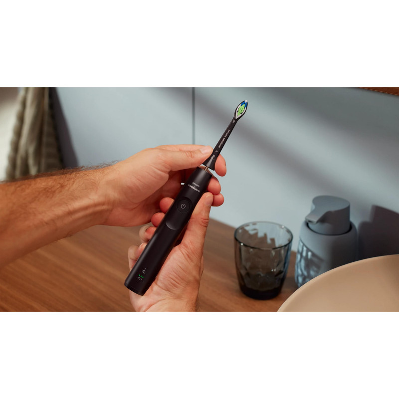 Philips Щітка зубна електр., Sonicare 5300 Series, 62т. колив/хв, насадок-1, чорний