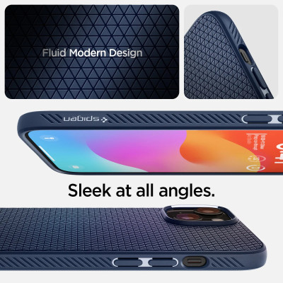 Spigen Чохол для Apple iPhone 15 Plus Liquid Air, Navy Blue