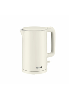 Tefal Електрочайник Thermo Protect, 1.5л, пластик, нержавіюча сталь, світло-бежевий