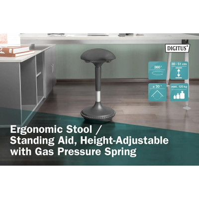 Digitus Стілець DIGITUS Ergonomic Standing Chair Digitus Стілець DIGITUS Ergonomic Standing Chair