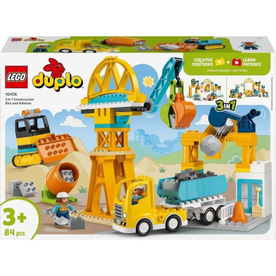 LEGO Конструктор LEGO DUPLO Town 3-в-1 Будівельний майданчик і техніка LEGO Конструктор LEGO DUPLO Town 3-в-1 Будівельний майданчик і техніка