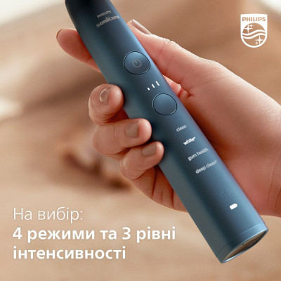 Philips Щітка зубна електр., Sonicare DiamondClean 9000 Series, 62т. колив/хв, насадок-1, футляр, Bluetooth, чорний