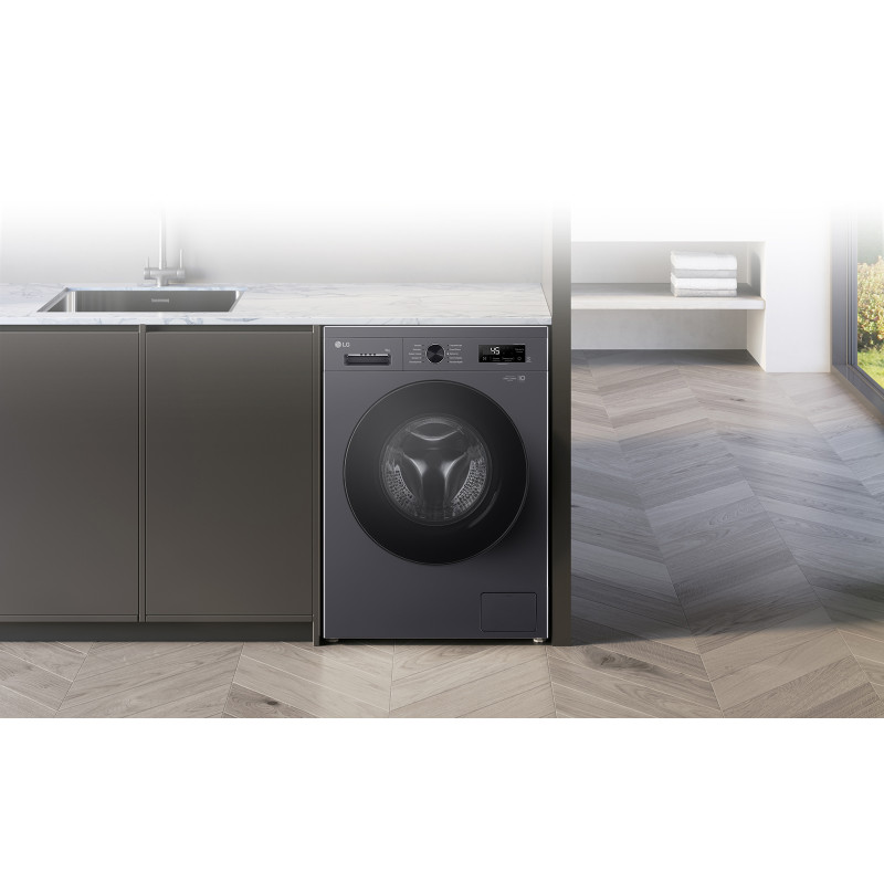 LG Пральна машина, фронтальна, 9 кг, A+++, антрацит