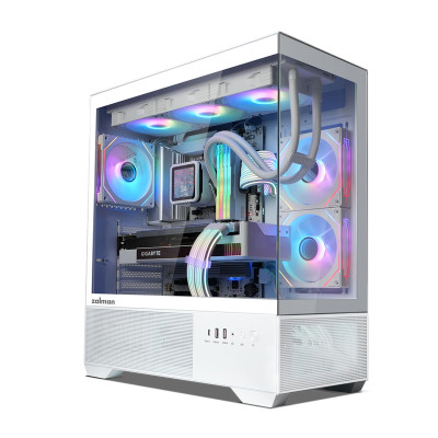 Zalman Корпус Chronix без БР, 1xUSB3.0, 1xUSB2.0, 1x Type C, 2x120мм ARGB Reverse, 1x120мм ARGB, VGA 410мм, LCS ready, TG Side/Front Panel, ATX, білий