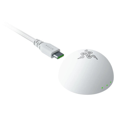 Razer DeathAdder V4 Pro Gen-2, RGB, USB-A/WL/BT, білий