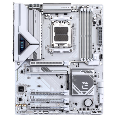 Gigabyte Материнська плата B850 EAGLE WF7 ICE sAM5 B850 4xDDR5 M.2 Wi-Fi BT HDMI DP ATX
