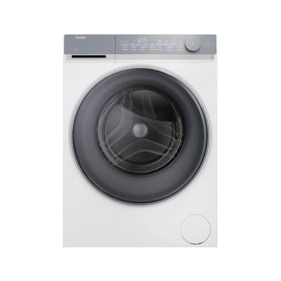Haier Пральна машина Haier фронтальна, 9кг, 1400, B, 45.2см, дисплей, пара, інвертор, люк сірий, прямий привід, білий