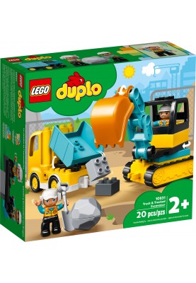 LEGO Конструктор DUPLO Вантажівка і гусеничний екскаватор 10931