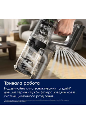 Electrolux Пилосос безпровідний, конт пил -0.5л, автон. робота до 50хв, вага-2.49кг, НЕРА12, 2 насадки, зелений