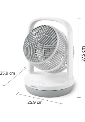 Philips Вентилятор Philips настільний Series 2000, 22см, 28Вт, таймер, поворот 180, білий