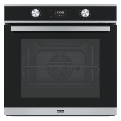 Franke Духовий шафа електричний, 71л, піроліз, сенсорне управління, дисплей, таймер, чорний+нерж