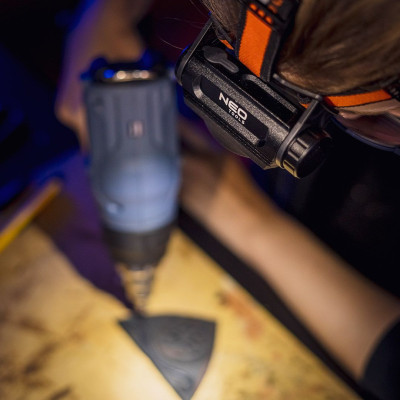 Neo Tools Ліхтар налобний акумуляторний, 2000мА•год, 1000лм, 10Вт, 6 функцій освітлення +червоне та блакитне світло, IP20