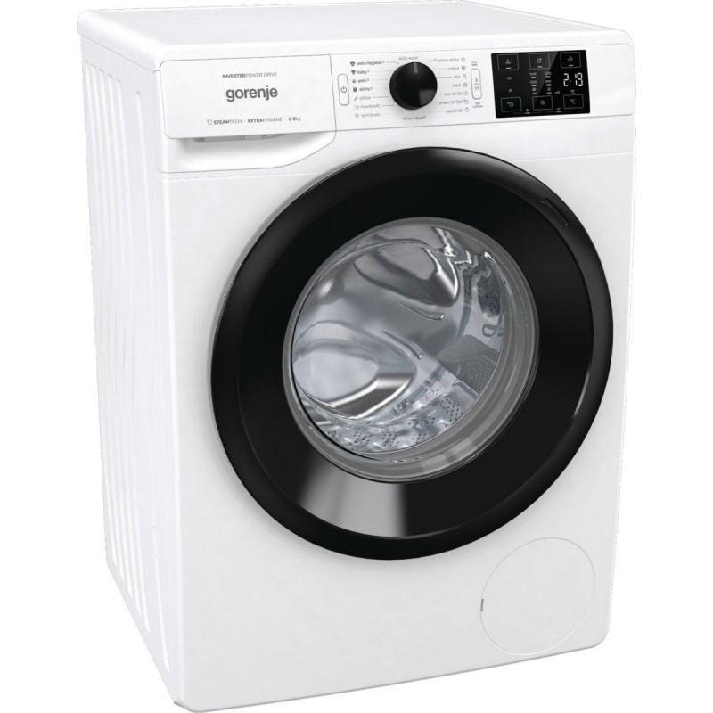 Gorenje Пральна машина фронтальна, 8кг, 1400, A+++, 55см, дисплей, пара, інвертор, білий