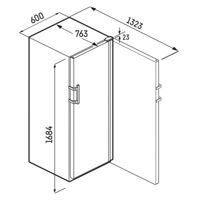 Liebherr Холодильник для вина, 168.4x60х76.3, холод.відд.-426л, зон - 1, бут-196, ST, дисплей, чорний Liebherr Холодильник для вина, 168.4x60х76.3, холод.відд.-426л, зон - 1, бут-196, ST, дисплей, чорний