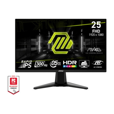 MSI Монітор 24.5" MAG 255XF 2xHDMI, DP, Audio, IPS, 300Hz, 0.5ms, sRGB 120%, FreeSync