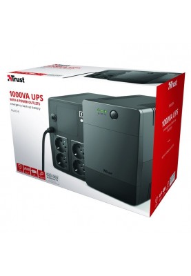 Trust Джерело безперебійного живлення Paxxon 1000VA UPS with 4 standard wall power outlets BLACK