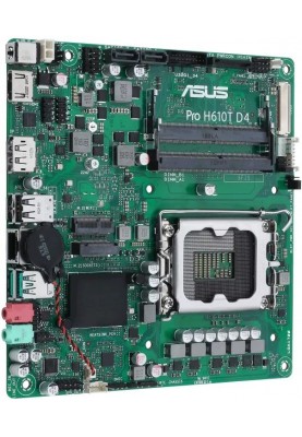 ASUS Материнська плата PRO H610T D4-CSM s1700 H610 2xDDR4 M.2 HDMI DP LVDS Thin mITX