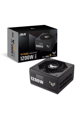 ASUS Блок живлення TUF GAMING (1200W), >90%, 80+ Gold, 135мм, 1xMB 24pin(20+4), 2xCPU 8pin(4+4), 4xMolex, 5xSATA, 3xPCIe 8pin(6+2), 1xP TUF-GAMING-1200G