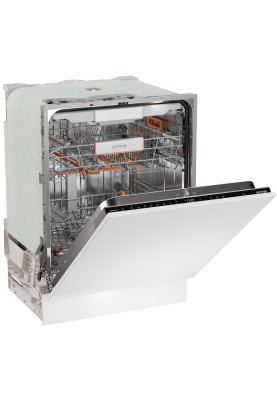 Gorenje Посудомийна машина вбудовувана, 16компл., A+++, 60см, інвертор,Wi-Fi, AquaStop, сенсорн.упр, 3и кошики, білий