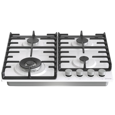 Gorenje Варильна поверхня газова, 60см, чавун, білий