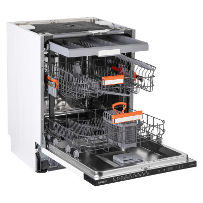 ARDESTO Посудомийна машина вбудовувана, 15компл., А+++, 60см, дисплей, 3й кошик, гігієн.обробка, чорний