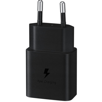 Samsung Зарядне пристрій мережевий 15Вт USB-С, кабель USB-C > USB-C, 1м, чорний